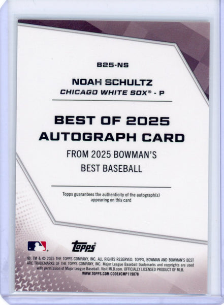 Noah Schultz - 2025 Bowman's Best Gold Auto /50