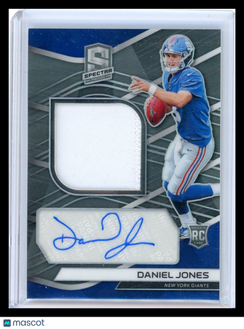 Daniel Jones - 2019 Panini Spectra Prizm Autograph Patch 24/99 RC