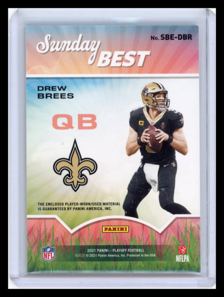 Drew Brees - 2021 Panini Playoff Sunday Best 5 / 8 Patch