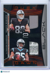 Brock Bowers/Ja'Tavion Sanders - 2024 Panini Black Dusk Rookie 4/50 Jersey