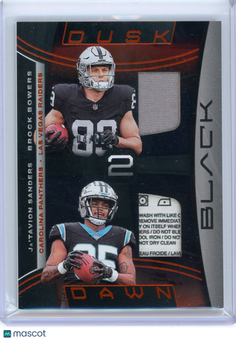 Brock Bowers/Ja'Tavion Sanders - 2024 Panini Black Dusk Rookie 4/50 Jersey