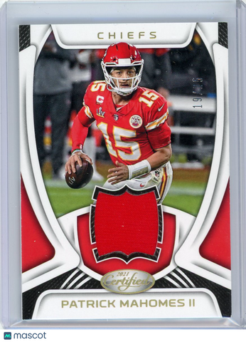 Patrick Mahomes II - 2021 Panini Certified Football 19/25 Jersey Patch M-PM