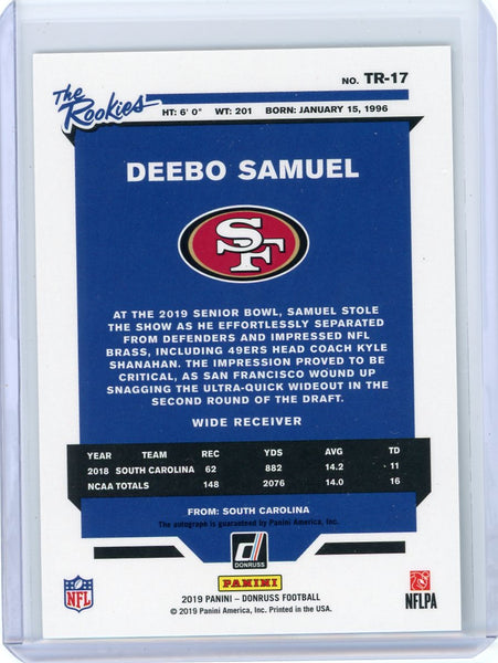 Deebo Samuel - 2019 Panini Donruss The Rookies Checkerboard Holo Auto 276/299