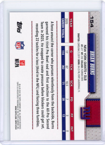 Brian Burns - 2026 Topps Flagship Team Logo SP