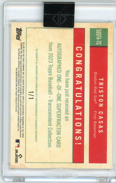 TRISTON CASAS - 2023 Baseball Transcendent 1/1 Auto