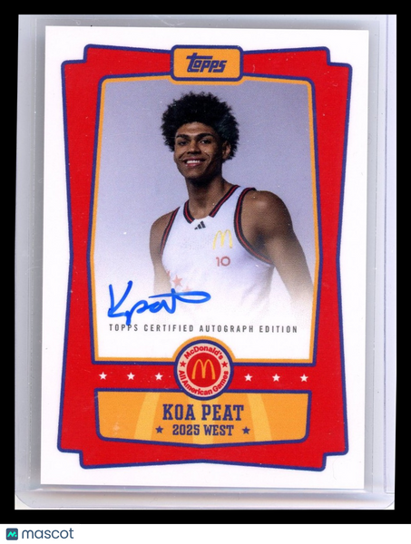 Koa Peat - 2025 Topps Chrome McDonald's All American Autograph