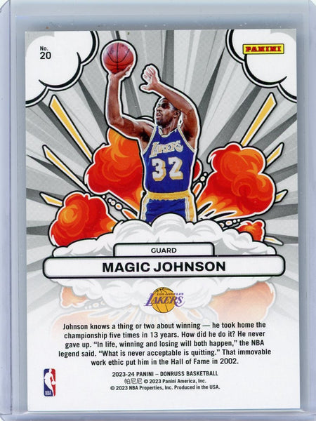 Magic Johnson - 2023-24 Panini Donruss Bomb Squad Blue Laser 17/35 #20