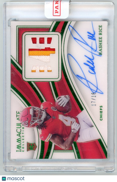 RASHEE RICE - 2023 Panini Immaculate Rookie Patch Auto Green /18 INA-RRE