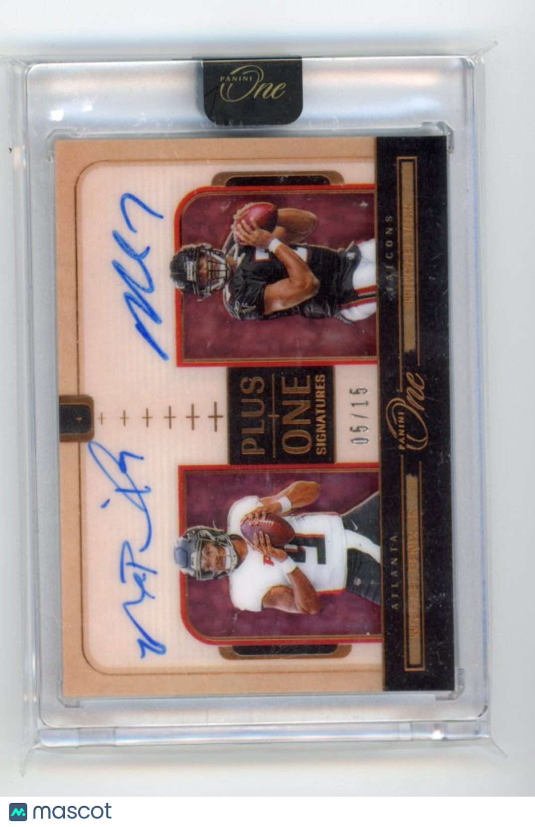 Michael Vick Michael Penix Jr. - 2024 Panini One Plus One Dual Auto 05/15