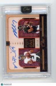 Michael Vick Michael Penix Jr. - 2024 Panini One Plus One Dual Auto 05/15