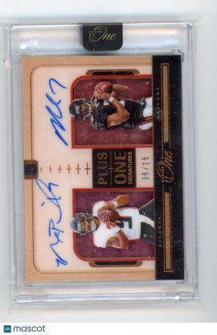 Michael Vick Michael Penix Jr. - 2024 Panini One Plus One Dual Auto 05/15