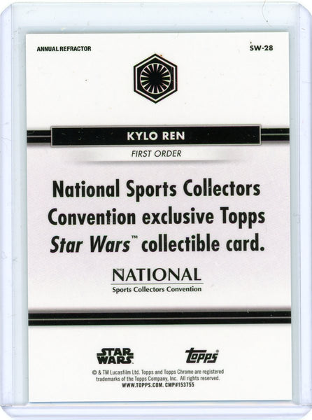 Kylo Ren 2026 Topps Chrome Star Wars NSCC 21/26 Annual Refractor SW-28