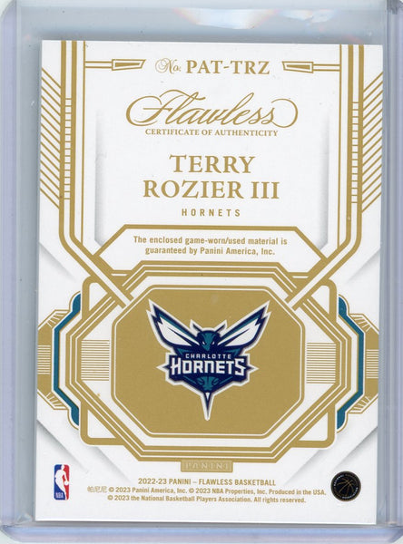 Terry Rozier - 2022-23 Panini Flawless Basketball Green Patch 4/5 PAT-TRZ