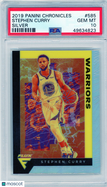 Stephen Curry - 2019 Panini Chronicles Flux Silver #585 PSA 10