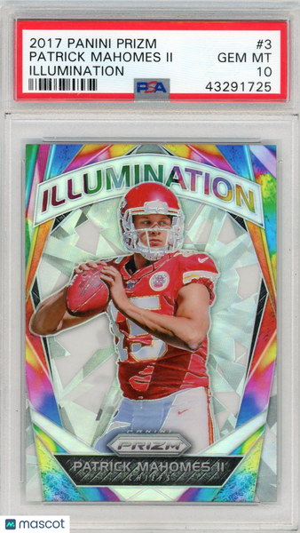 Patrick Mahomes II - 2017 Panini Prizm Rookie Illumination PSA 10