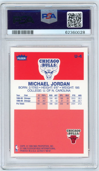Michael Jordan - 1996 Ultra Decade Of Excellence PSA 10
