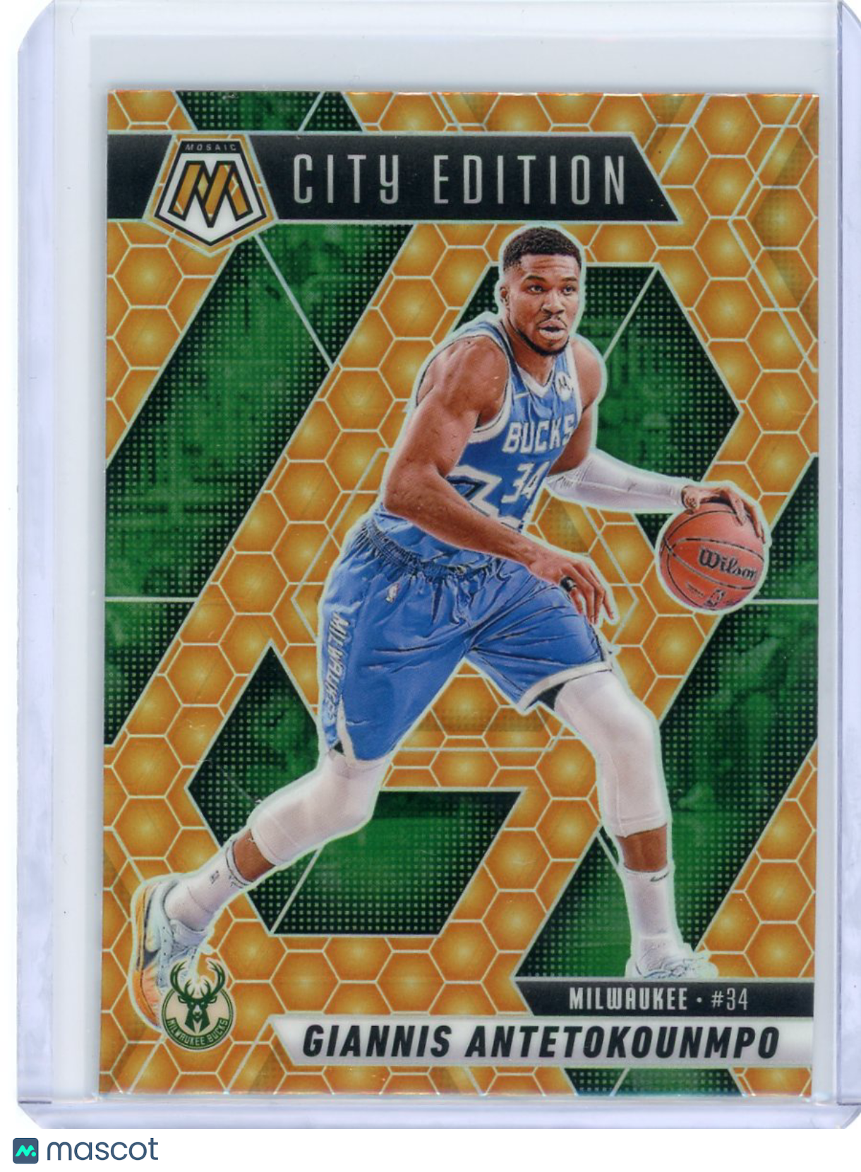 Giannis Antetokounmpo 2024-25 Panini Mosaic City Edition Honeycomb SP 282 Bucks