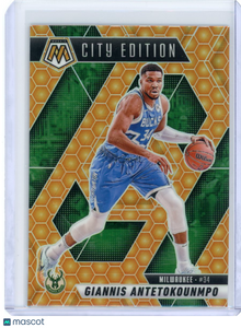 Giannis Antetokounmpo 2024-25 Panini Mosaic City Edition Honeycomb SP 282 Bucks