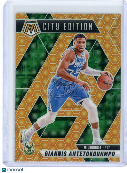 Giannis Antetokounmpo 2024-25 Panini Mosaic City Edition Honeycomb SP 282 Bucks