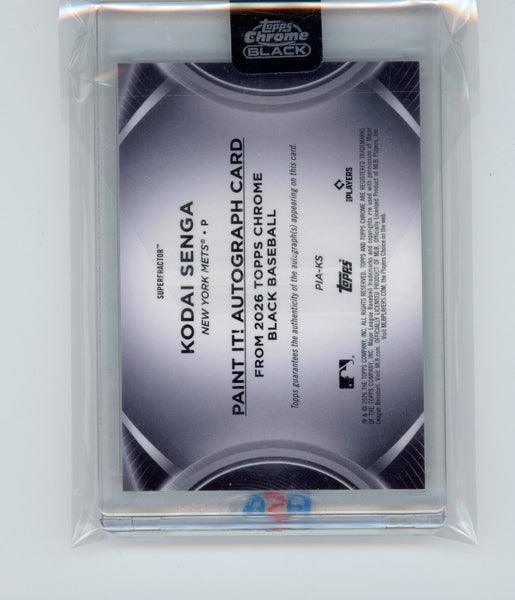 Kodai Senga - 2026 Topps Chrome Black Superfractor Auto 1/1