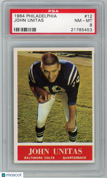 John Unitas - 1964 Philadelphia PSA 8 #12
