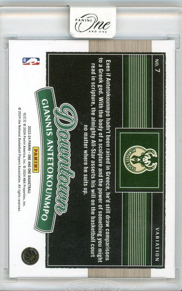 Giannis Antetokounmpo - 2023 Panini One and One Downtown Variation