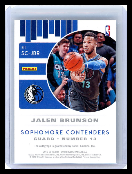Jalen Brunson - 2019 Panini Contenders Sophomore Contenders Auto /99