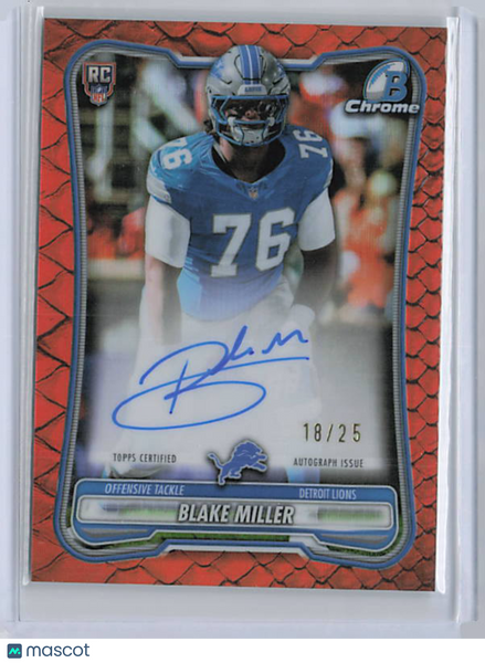 Blake Miller - 2026 Bowman Chrome Orange Reptillian Auto /25