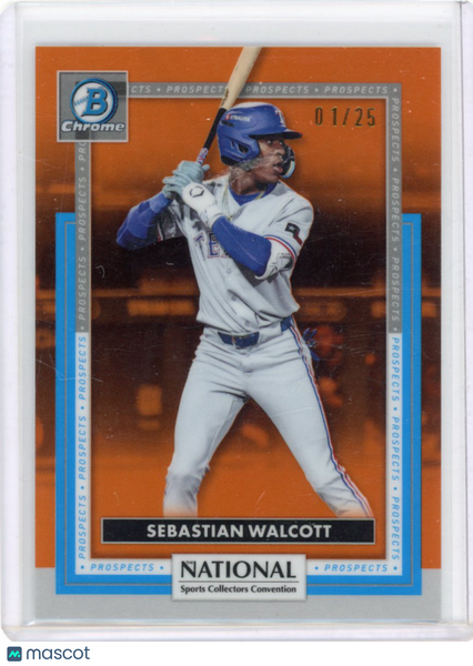 Sebastian Walcott - 2026 Topps Chrome National Orange Refractor /25