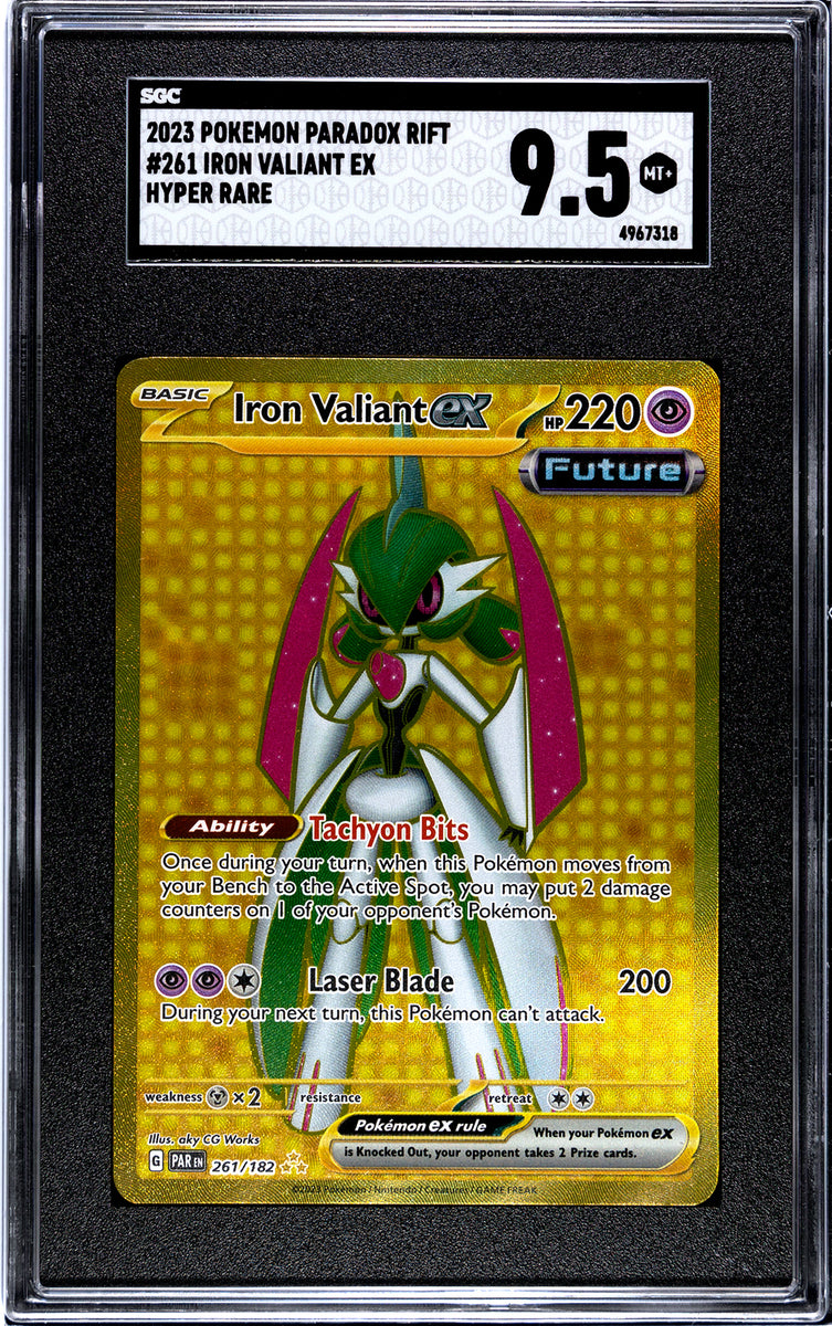 Iron valiant ex 2023 pokemon paradox rift hyper rare sgc 9 5 roadshow