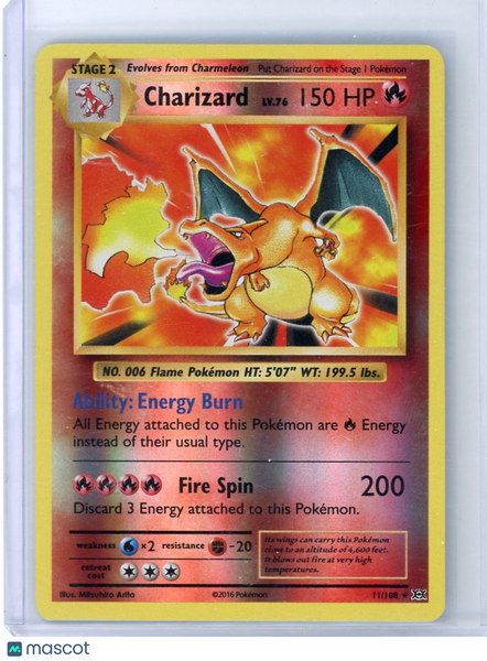 2016 Generations Charizard Holo Rare #11/108