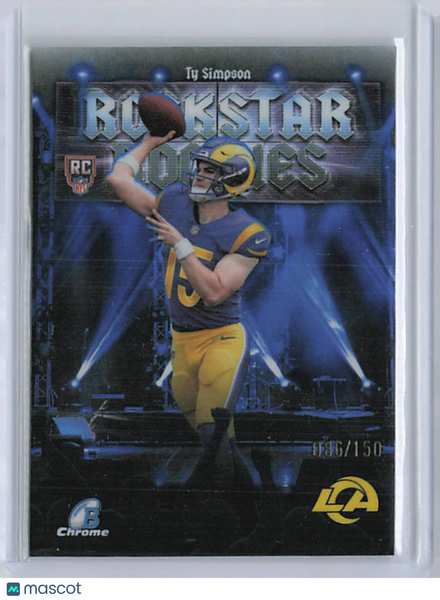 Ty Simpson - 2026 Bowman Chrome Blue Rockstars Rookie /150