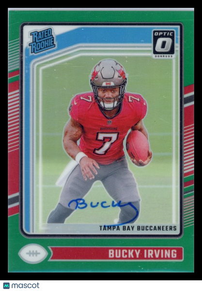 Bucky Irving - 2024 Panini Donruss Optic Football Green Rookie Auto 4/5