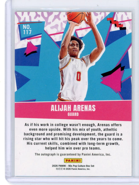 Alijah Arenas - 2026 Panini Decades Prospect Auto Gold /10
