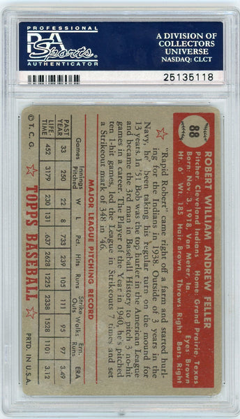 Bob Feller - 1952 Topps Baseball PSA 2 #88