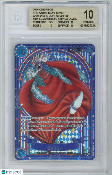 Buggy SILVER SP - 2026 One Piece Card Game The Azure Sea's Seven BGS 10 /(3rd