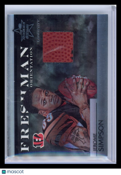 Jerome Simpson - 2008 Rookies & Stars Longevity Freshman Orientation  /7 Jersey