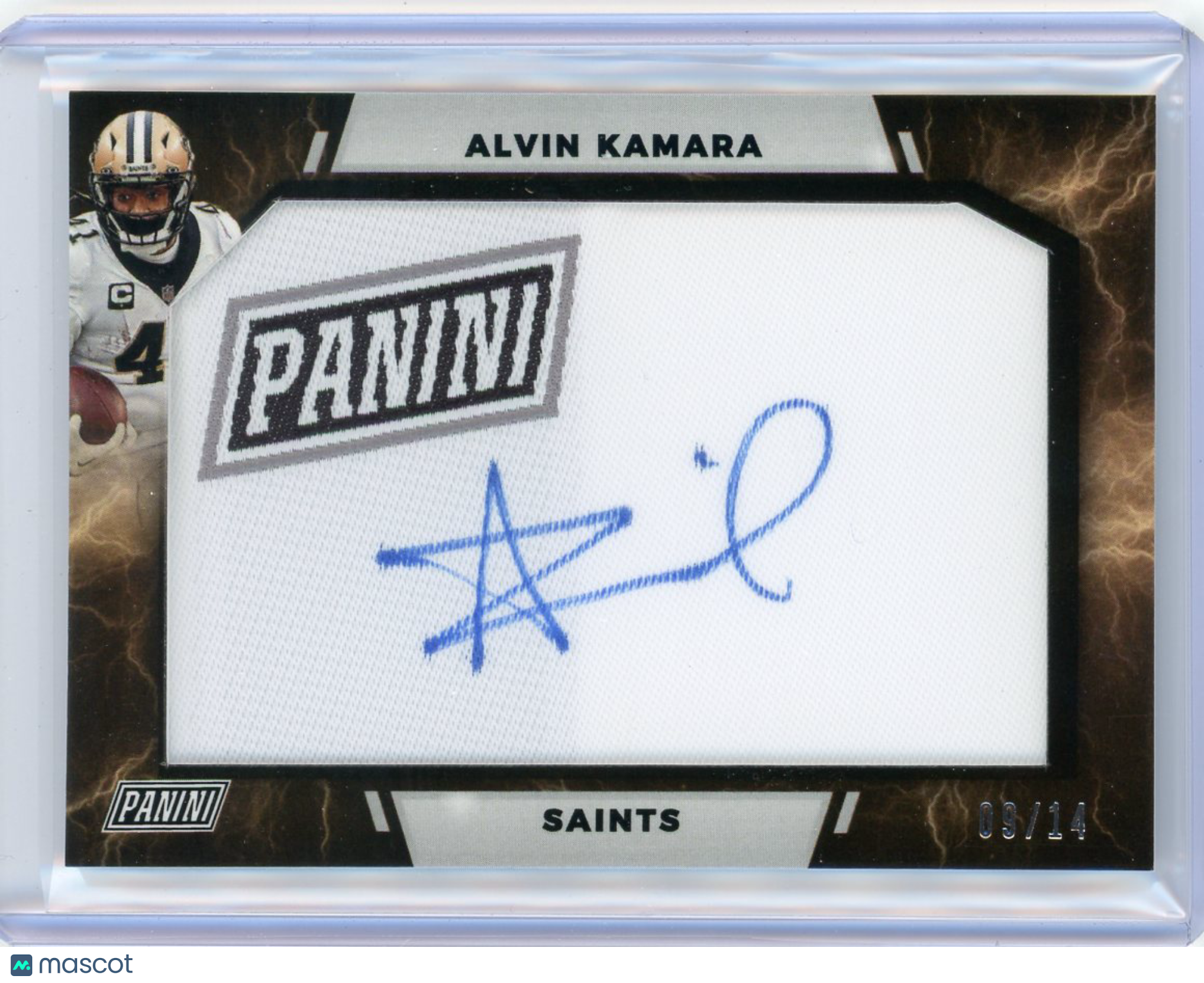 Alvin Kamara - 2023 Panini Autograph 09/14 Patch National PA-AK