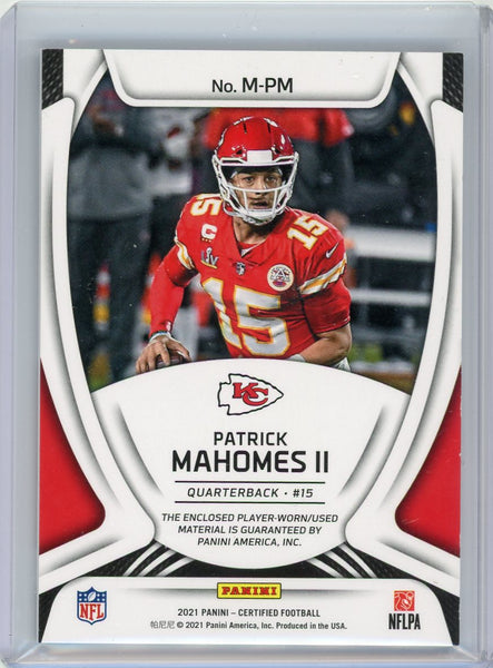 Patrick Mahomes II - 2021 Panini Certified Football 19/25 Jersey Patch M-PM