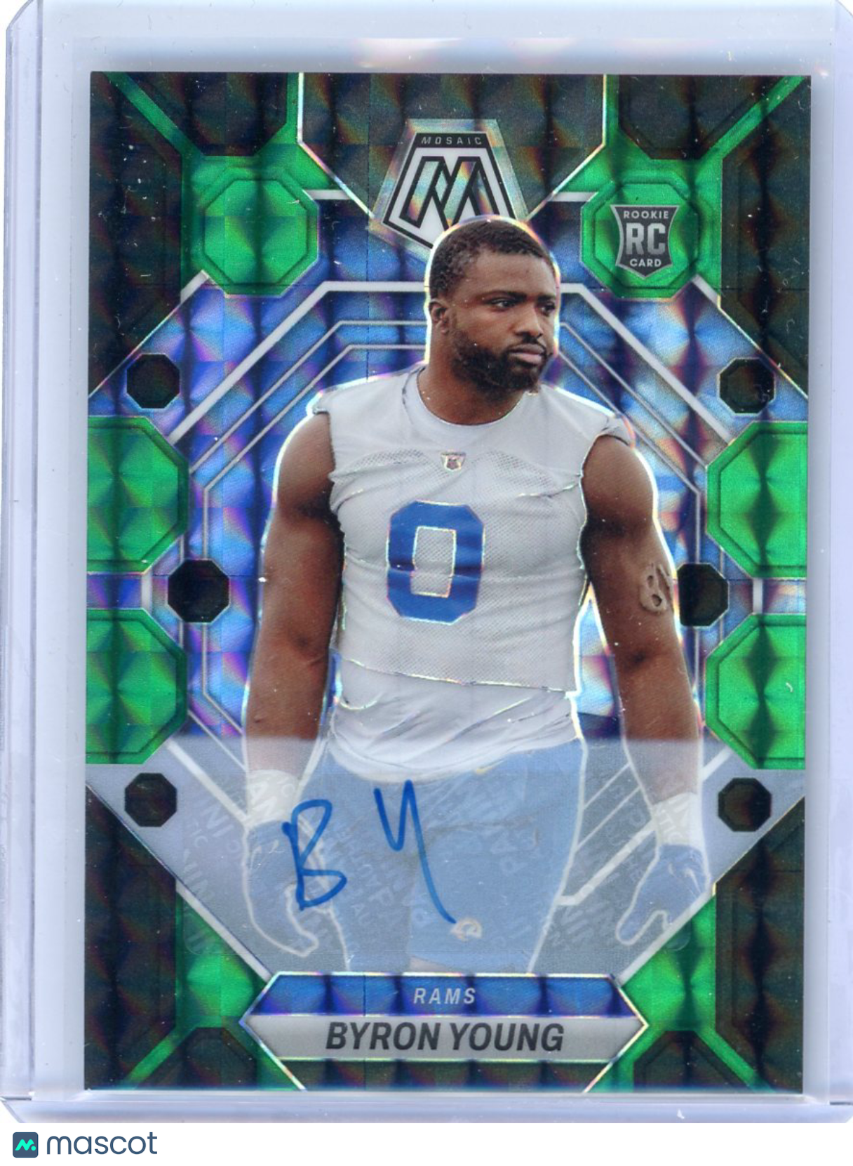 Byron Young - 2023 Panini Mosaic Football Green Black 09/25 RC