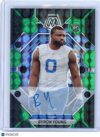 Byron Young - 2023 Panini Mosaic Football Green Black 09/25 RC