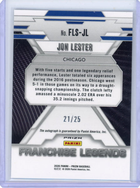 Jon Lester - 2026 Prizm Franchise Legends Mojo Auto /25