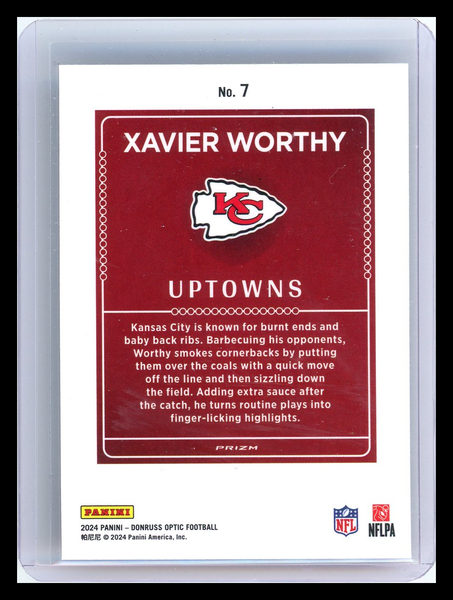 Xavier Worthy - 2024 Panini Donruss Optic Uptowns Rookie Card