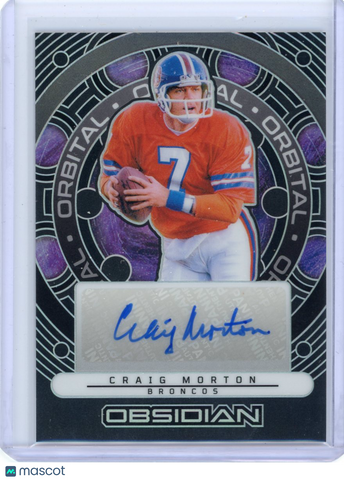 Craig Morton - 2025 Panini Obsidian Football Orbital Auto Signatures