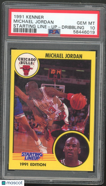 Michael Jordan - 1991 Kenner Starting Line-Up Lineup Dribbling PSA 10 POP 8