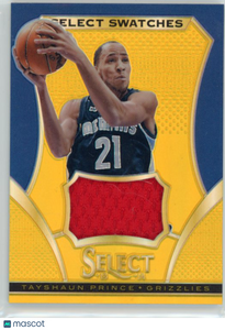 Tayshaun Prince - 2013-14 Panini Select 2014 09/10 Jersey Patch Gold