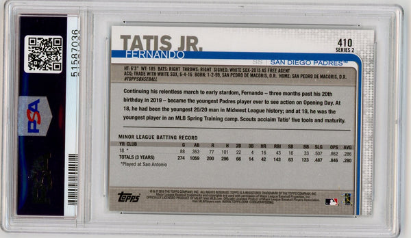 Fernando Tatis JR. - 2019 Topps Rookie #410 PSA 9