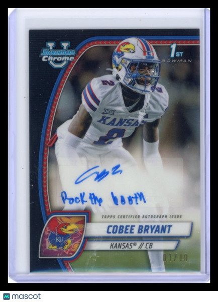 Cobee Bryant - 2024 Bowman University Chrome Black Refracto Auto /10
