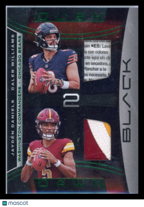Caleb Williams Jayden Daniels - 2024 Panini Black Dual Rookie Patch /25