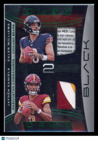 Caleb Williams Jayden Daniels - 2024 Panini Black Dual Rookie Patch /25